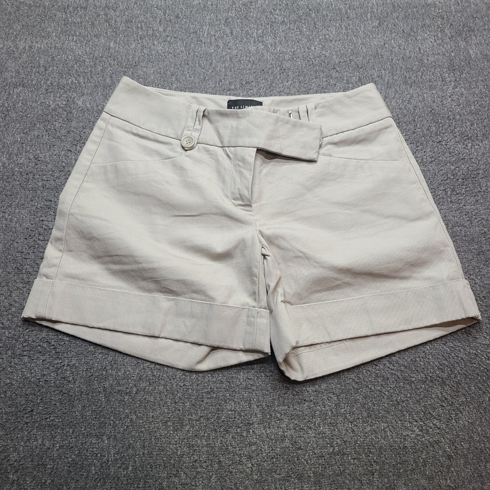 The Limited Shorts Womens 0 Tan Excellent Drew Fit Cuffed Cotton Chino Khaki